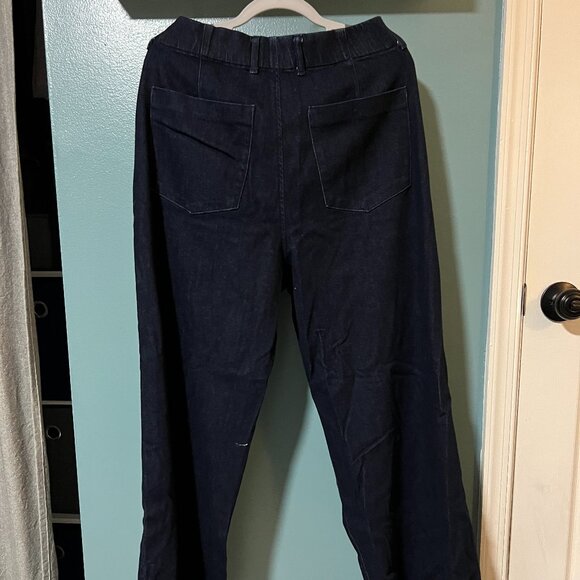 Uniqlo Wide Leg Blue Jean Trousers - Picture 2 of 3